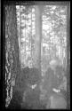 Adelaide Hubbell and Maria Eastman sitting under trees, Oak Lodge Trip