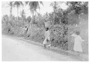 Native girls with burdens on head, Jamaica Trip