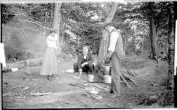 Mulligans and Albert Eastwood around a campfire