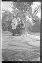 George Andrus and George Eastman Dryden in Eastman's garden