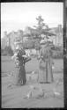 [Emma Boss and Mary Zoller, feeding pigeons, Rochester England]