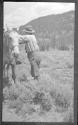 George Eastman & horse, Wyoming Trip