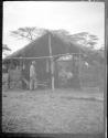 Group in hut, African Safari