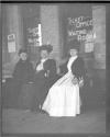 Maria Eastman, Adelaide Hubbell and nurse on a bench, Vancouver Trip