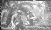Mr. and Mrs. Carl Akeley with cat, African Safari