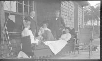 George Eastman and guests on porch, Oak Lodge Trip