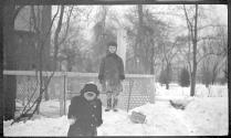 Dryden children in snow