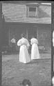 Woman photographing George Eastman, Oak Lodge Trip