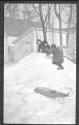 Dryden children playing in snow