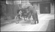 Vehicles at Soule house with William Carter