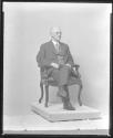 George Eastman posing for bust