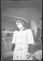 Girl on a ship's deck, Europe Trip