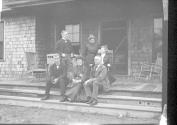 George Eastman and guests on porch, Oak Lodge Trip