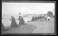 [People in park & along beach]