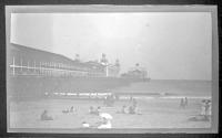 [View of beach & pier buildings]