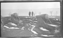 [Men at cannon emplacement]