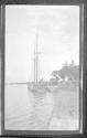 [Sailing ship by shore]