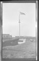 [Flag poles & cannon emplacement at fort]