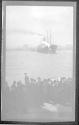 [Passenger ship & tug docking]