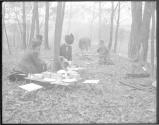 Friends having a cookout