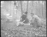 Friends having a cookout