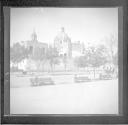 View of park and church