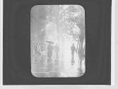 Pedestrians in rain