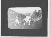 Riders along a river, Wyoming Trip