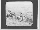 Riders with fishing poles, Wyoming Trip