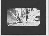 Man crossing a stream, Wyoming Trip