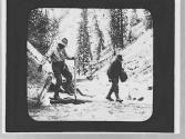 Men crossing a stream, Wyoming Trip