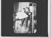 Dryden children in Maria Eastman's wheelchair