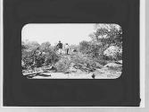 Man & woman in rocky field, Petersham Trip