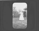 Woman in field, Oak Lodge Trip