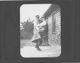 Eastwoods dancing on porch, Oak Lodge Trip