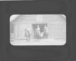 Guests riding horses, Oak Lodge Trip