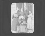 George Eastman and guests posing with Maria Eastman, Oak Lodge Trip