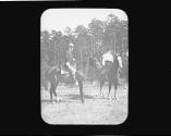 George Eastman and friend on horses, Oak Lodge Trip