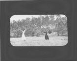 Women playing ball, Oak Lodge Trip