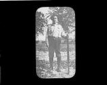 Edward Mulligan with gun, Oak Lodge Trip