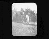 George Eastman and woman horseback riding, Oak Lodge Trip