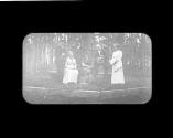 George Eastman and friends by tree, Oak Lodge Trip