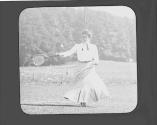 Woman playing tennis