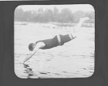 Man diving into water