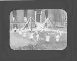 Girls around may-pole