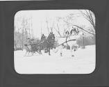 People in horsedrawn sleigh