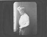 Josephine Dickman looking out of window, Petersham Trip