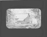 Log cabin in woods, Adirondacks Trip