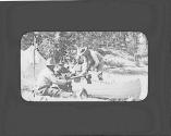 Men assembling canoe, Wyoming Trip