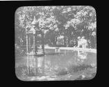 People near pond